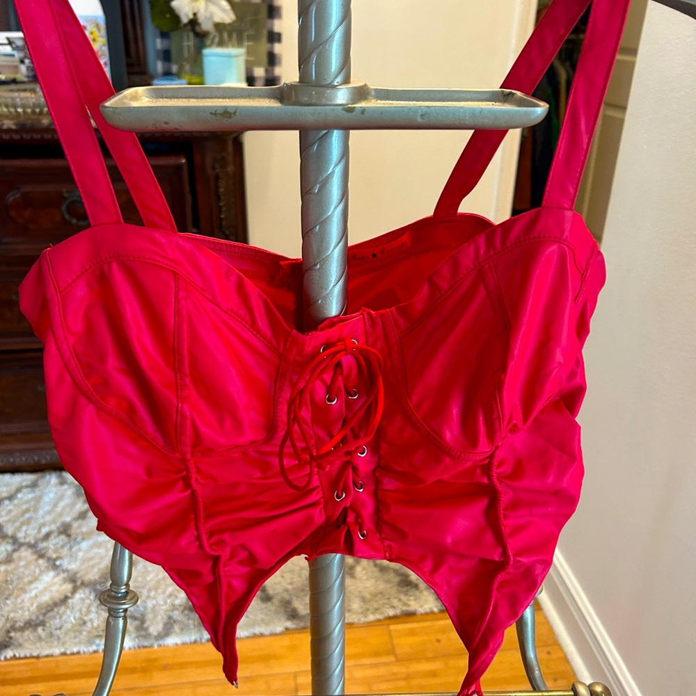 Red Bustier Top